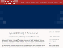 Tablet Screenshot of lyonsdetailing.com